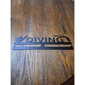 Metal Diving Sign Decor Medal Cut Out Swimming  Athletic Sign